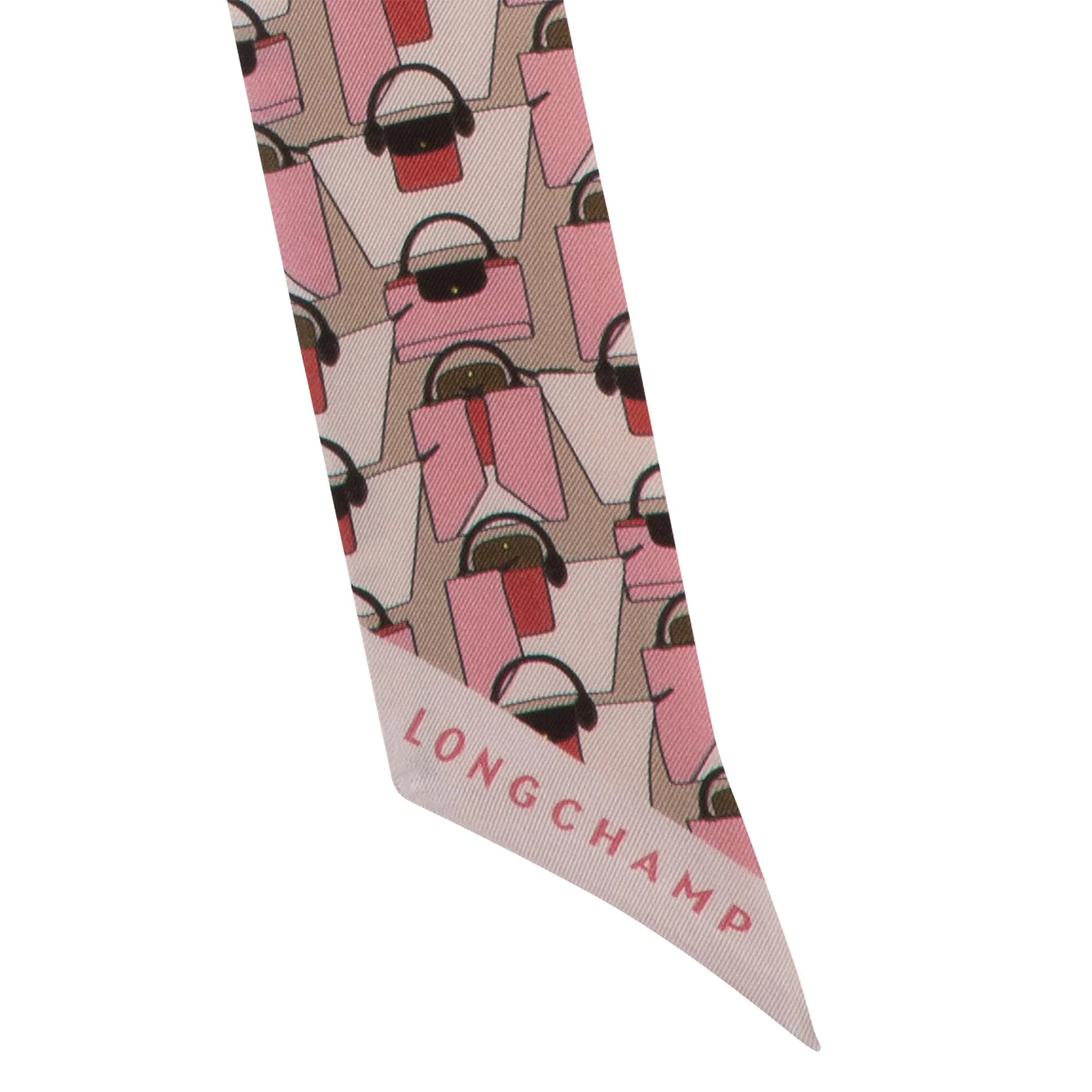 מטפחת לונגשמפ עם הדפס תיקים ורודים, מוצר מותג באתר CHOZEN קבוצת אלפא