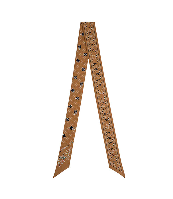 לונגשאמפ סרט משי Collier de fleurs חום