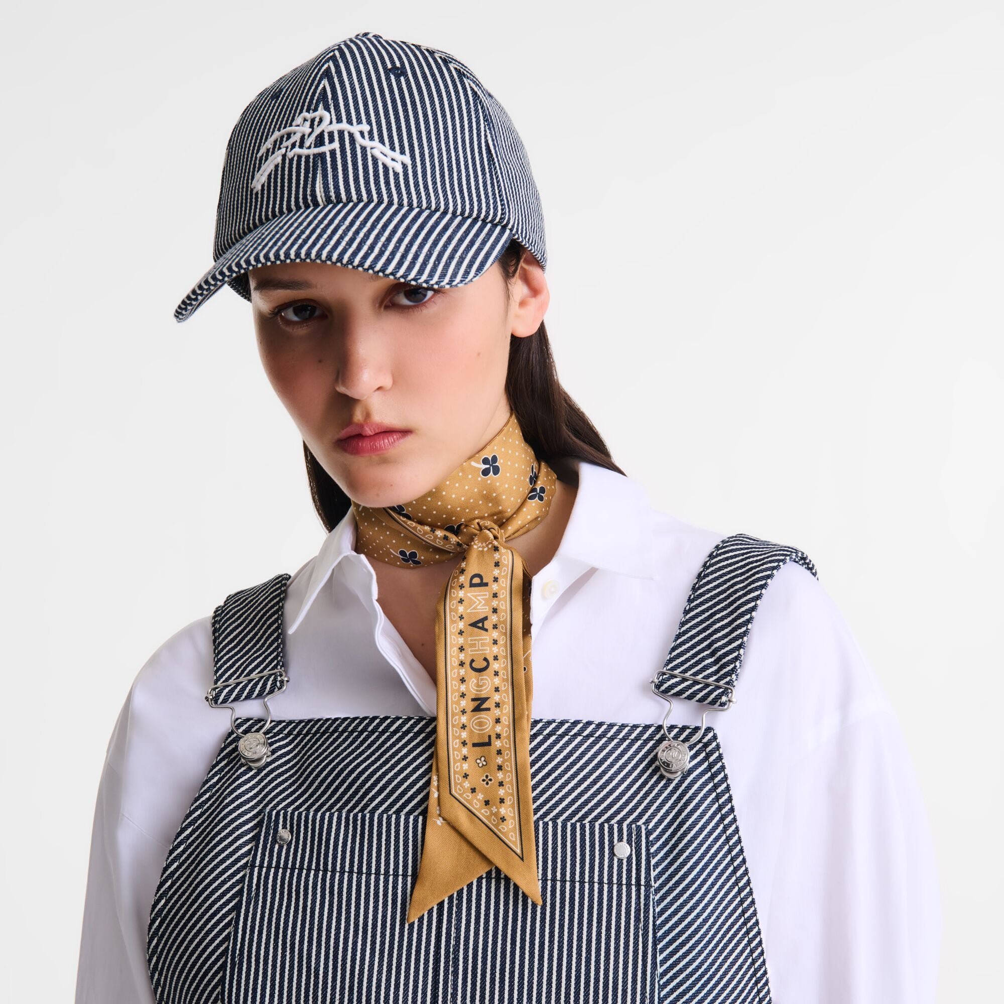 לונגשאמפ סרט משי Collier de fleurs חום