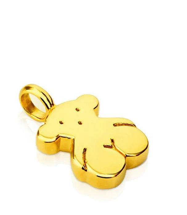 תליון דובי מזהב בחיתוך מודרני, תכשיט אופנתי מבית CHOZEN