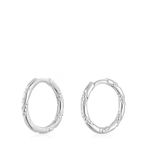 טואוס עגילי חישוק Twisted מכסף