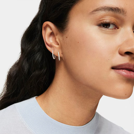 טואוס עגילי חישוק Twisted מכסף