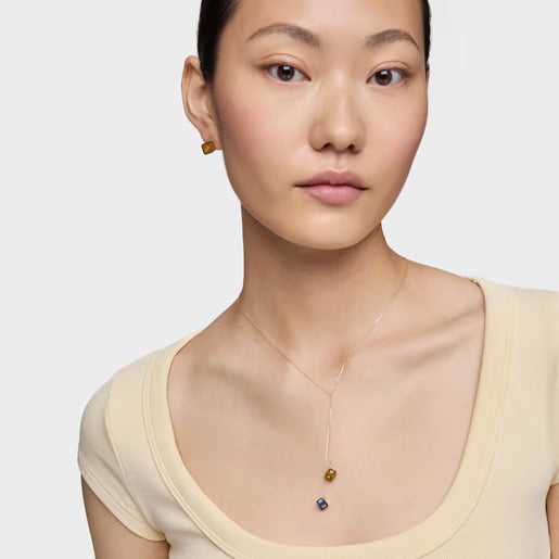 טואוס שרשרת Cube מזהב 14 קראט בשילוב תליוני קוביות