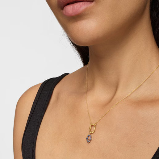 טואוס תליון חמסה Medallions מזהב 14 קראט בשילוב אבן חן