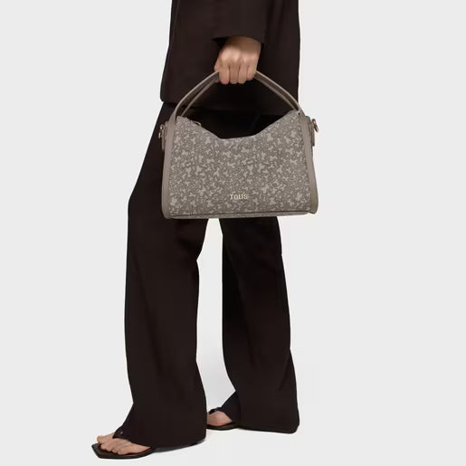 טואוס תיק צד Kaos Mini Lines בגווני אפור