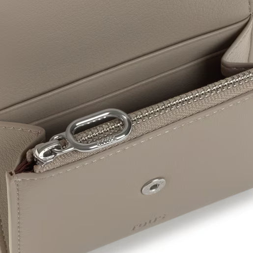 טואוס ארנק קטן City בצבע חום-אפרפר