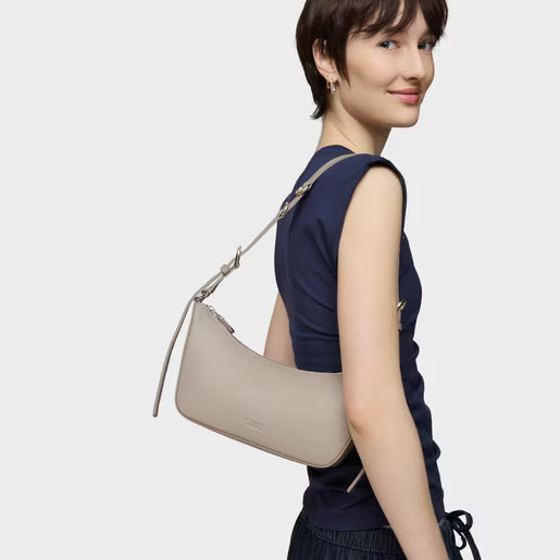 טואוס תיק צד City בצבע חום-אפרפר