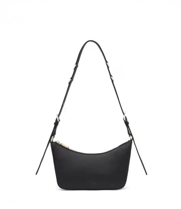 תיק צד שחור קלאסי עם רצועה מתכווננת מבית CHOZEN, אופנה יוקרתית ביבוא קבוצת אלפא