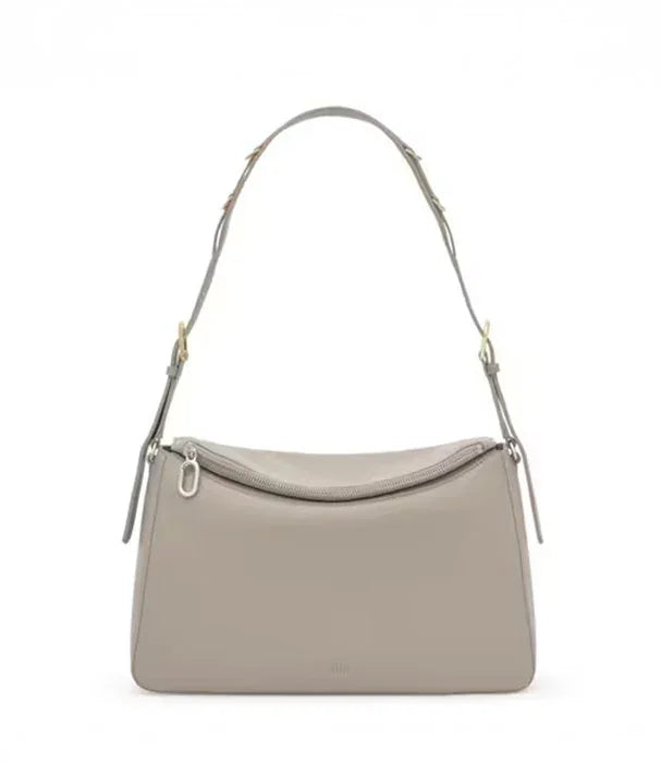 תיק כתף עור אפור לנשים, עיצוב יוקרתי, CHOZEN מותגים מובילים