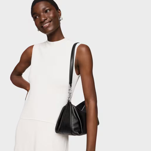 טואוס תיק צד בצבע שחור FOLD מעור