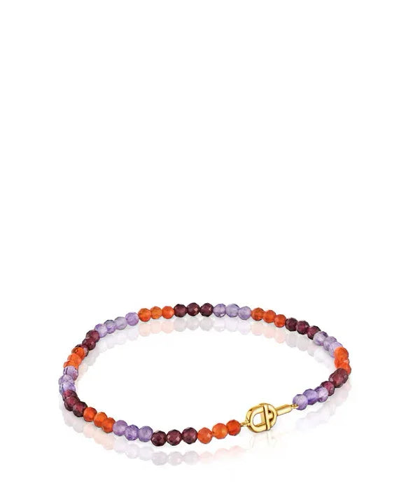 צמיד חרוזים צבעוני עם סוגר זהב מבית CHOZEN, תכשיט יוקרתי ואופנתי