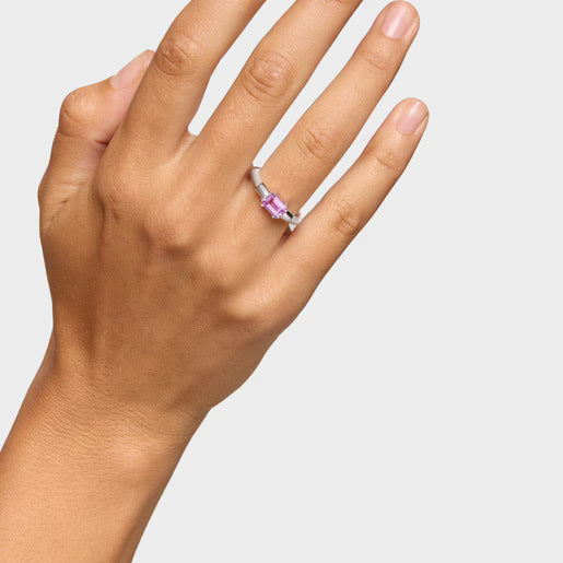 טואוס טבעת בשילוב אבן חן MESH מכסף