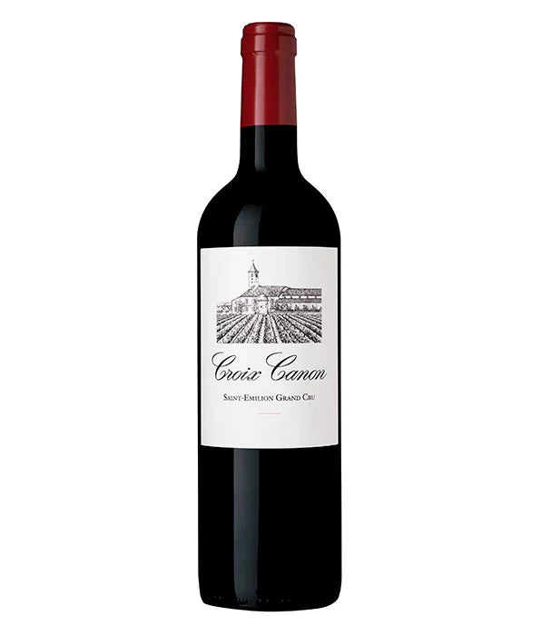 בקבוק יין אדום Croix Canon סנט-אמיליון Grand Cru, יבוא רשמי CHOZEN, תווית בולטת קלאסית