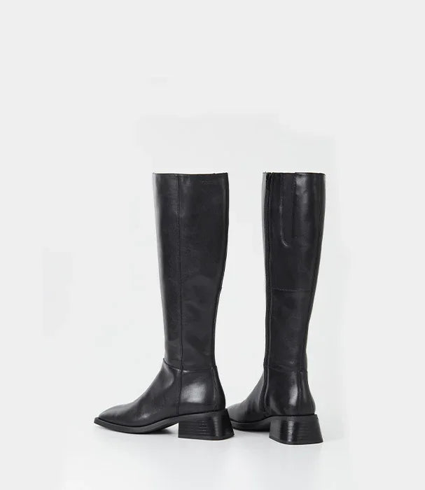 מגפיים גבוהים לנשים בצבע שחור, עיצוב אלגנטי, קולקציית CHOZEN מקבוצת אלפא