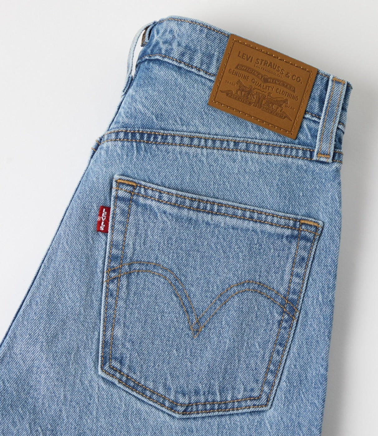 ליוויס ג׳ינס Ribcage Full Length Recrafted לנשים - med indigo worn in