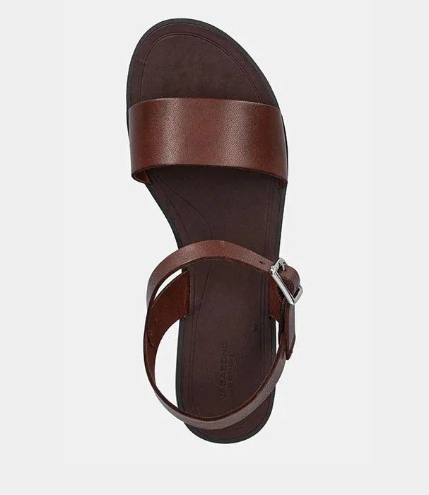 סנדל נשים חום עם רצועות ועיצוב מודרני, קולקציית CHOZEN, ייבוא קבוצת אלפא