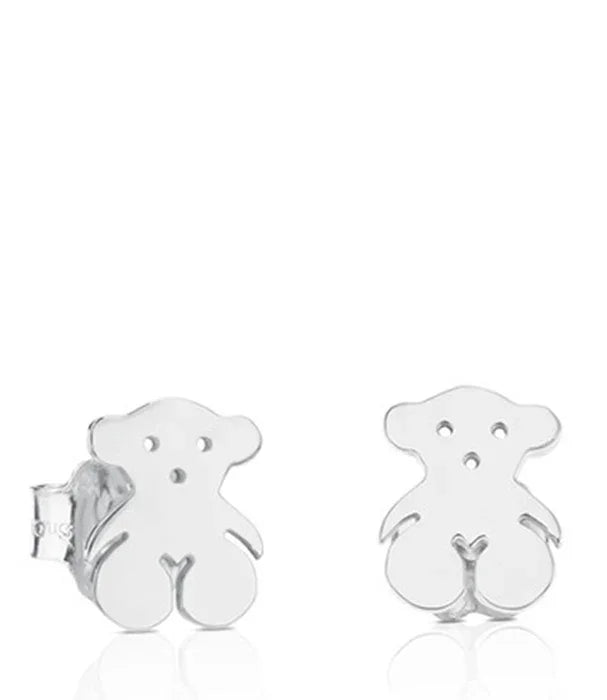 עגילי דוב כסף בעיצוב מינימליסטי, תכשיטי אופנה CHOZEN, מבית קבוצת אלפא