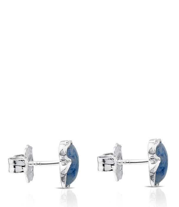 טואוס עגילי דובי בשילוב אבן חן New Color מכסף