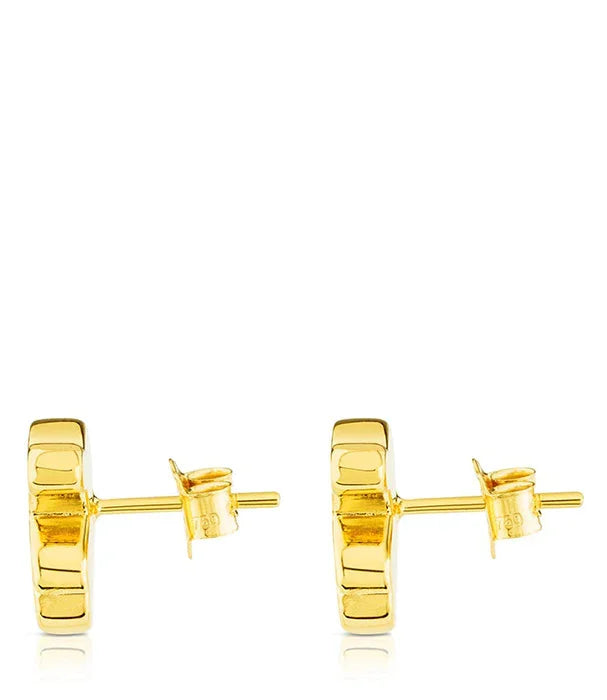 עגילי סטאד מזהב מעוצבים, תכשיט יוקרתי לאשה, מותג CHOZEN מבית קבוצת אלפא