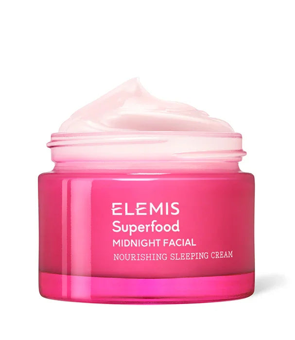 קרם פנים לילה Elemis Superfood Midnight Facial ורוד, מוצר טיפוח יוקרתי באתר CHOZEN
