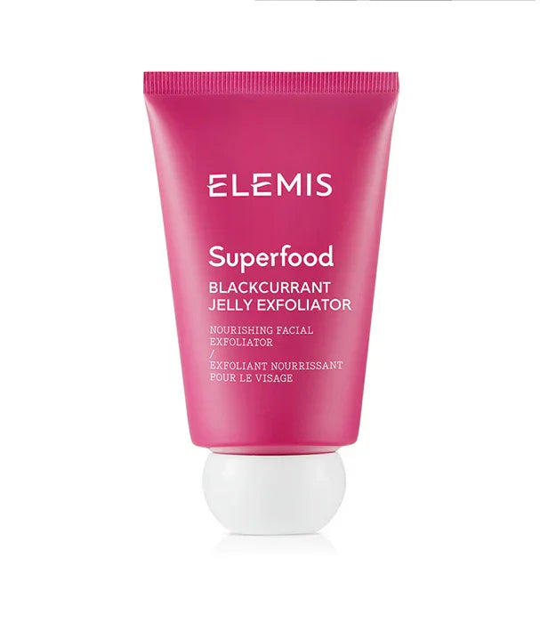 פילינג ג'לי לפנים ELEMIS Superfood בניחוח דומדמניות שחורות, מוצר קוסמטי יוקרתי ב-CHOZEN