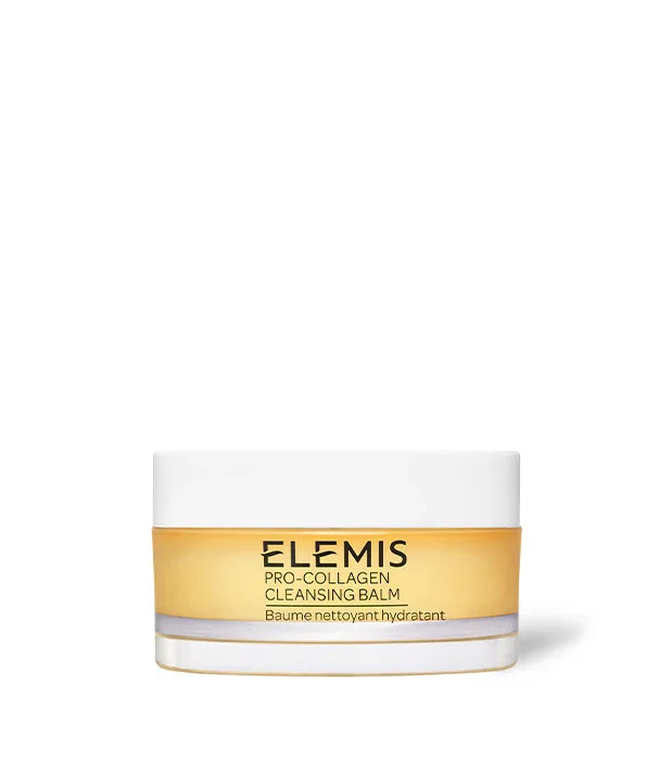 באטר ניקוי Elemis Pro-Collagen במיכל לבן-צהוב, מוצר טיפוח פנים ממותג CHOZEN