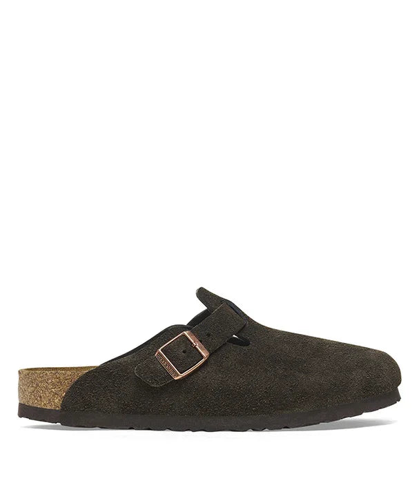 נעל מוקסין בירקנשטוק חום כהה עם אבזם מתכתי, נעלי איכות מיבואן רשמי CHOZEN