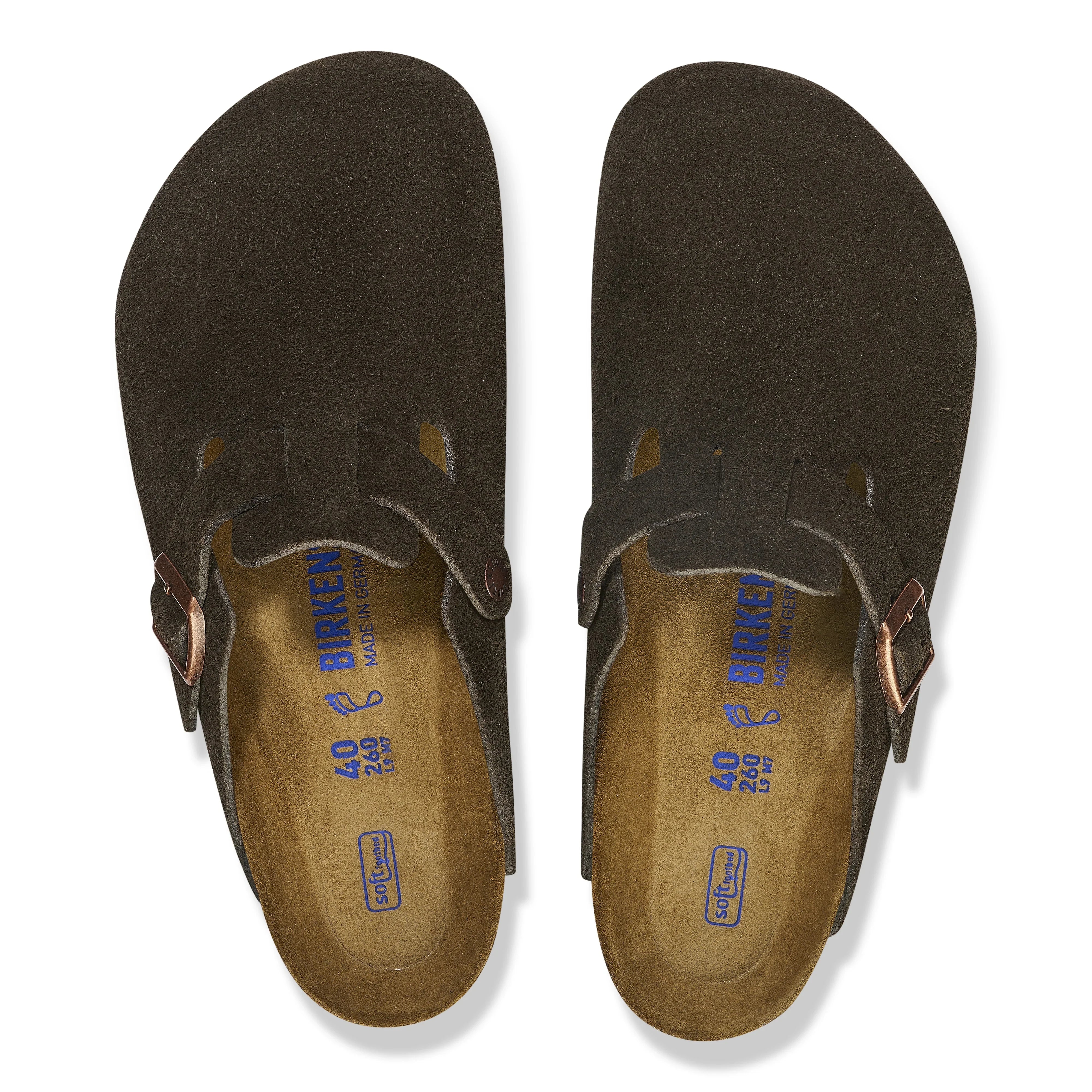 כפכפי בירקנשטוק חומים דגם Boston לגברים, תמונה מעל, מאת CHOZEN מותגים מובילים