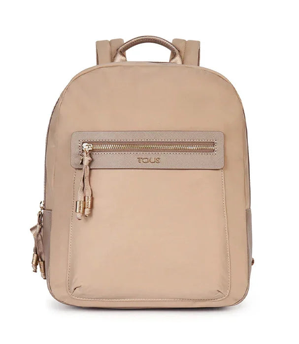 תרמיל עור בז' של TOUS עם רוכסן קדמי, מבית מותגים מובילים מבית קבוצת אלפא