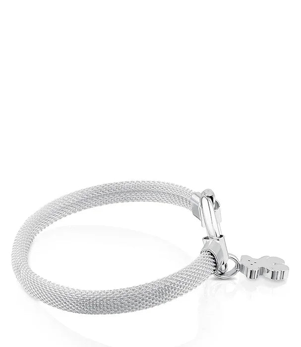 צמיד כסף בעיצוב מודרני עם תליון קטן של דובי, HOMEPAGE CHOZEN, מותג יוקרה