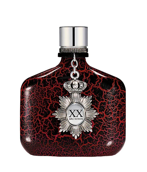 בושם John Varvatos XX בבקבוק אדום עם תווית כסף, למותגים מובילים בחנות CHOZEN
