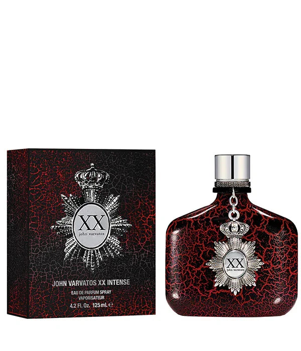 בושם John Varvatos XX Intense עם קופסה בעיצוב יוקרתי, מבית היבואן הרשמי קבוצת אלפא