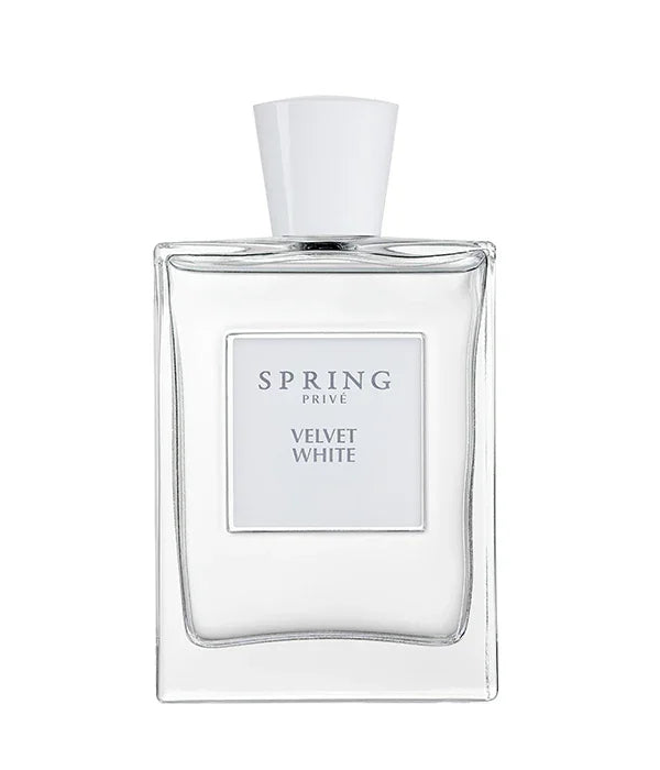 בקבוק בושם SPRING PRIVE VELVET WHITE שקוף, צילום מותגים מובילים באתר CHOZEN