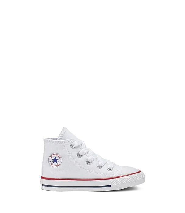 נעל סניקרס ילדים לבנה Converse All Star גבוה, רקע לבן, CHOZEN מותגים מובילים