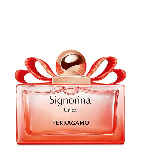 בושם לנשים Signorina Unica של Ferragamo עם פקק ועיצוב אדום יוקרתי, מותג על מיין היבואן הרשמי