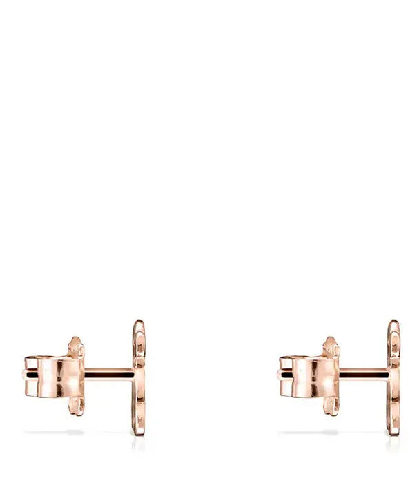 עגילי זהב ורוד מינימליסטיים, עיצוב יוקרתי של CHOZEN מקבוצת אלפא