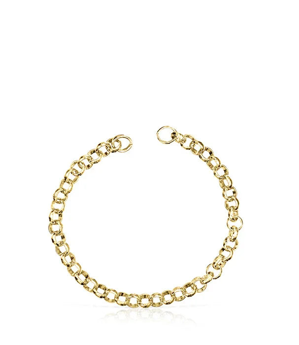 צמיד שרשרת זהב קלאסי מבית CHOZEN, צילום על רקע לבן