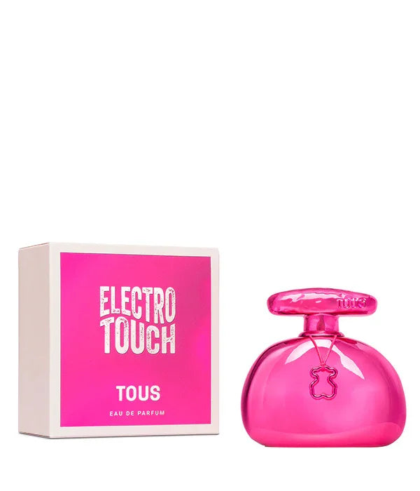 בושם TOUS Electro Touch ורוד ליד קופסה תואמת, בושם יוקרתי מבית CHOZEN