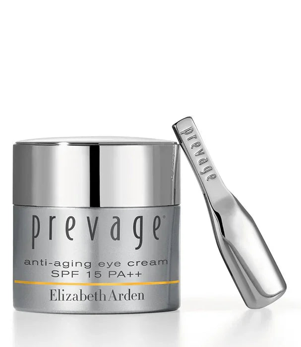 קרם עיניים נגד הזדקנות Prevage SPF 15 של Elizabeth Arden, מוצג עם כף ייעודית, מותגים מובילים CHOZEN