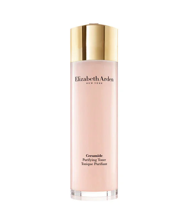 טונר לפנים Elizabeth Arden Ceramide עם פקק זהוב, מוצר טיפוח יוקרתי מהמותגים המובילים