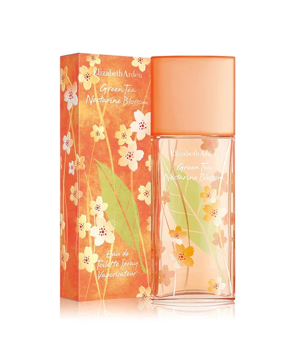 בושם Elizabeth Arden Green Tea Nectarine Blossom עם קופסה פרחונית, מוצר יוקרה באתר CHOZEN