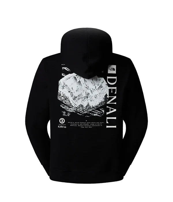 קפוצ'ון שחור The North Face עם הדפס הר דנאלי לגברים, מותגי על ב-CHOZEN