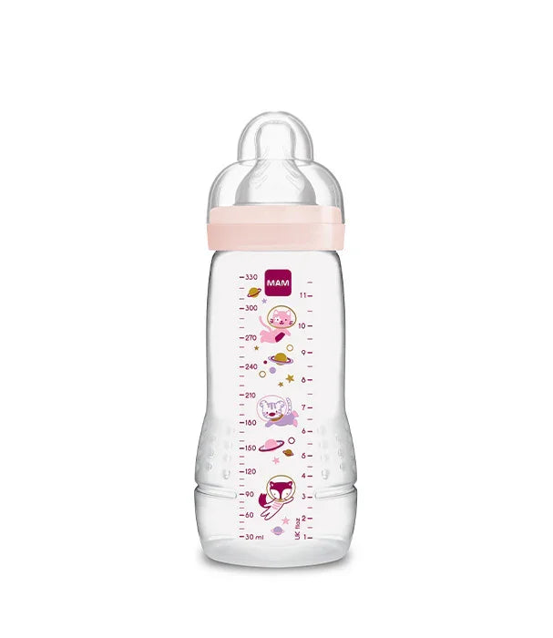 בקבוק תינוקות MAM בעיצוב חלל ורוד, 330 מ"ל, HOMEPAGE CHOZEN
