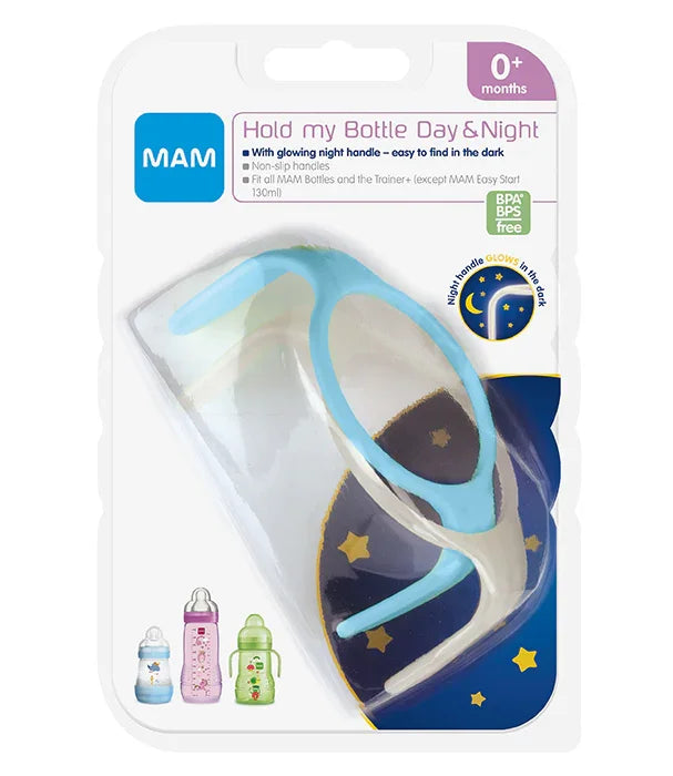 ידית לבקבוק MAM לתינוקות, זוהרת בחושך, מתאים מגיל 0+, מוצר איכותי של מותג מוביל באתר CHOZEN
