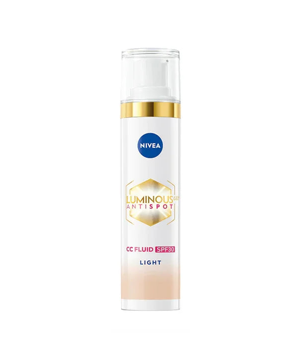 ניבה CC פלואיד SPF30 לומינוס אנטיספוט לגוון בהיר, מוצר טיפוח מוביל של CHOZEN