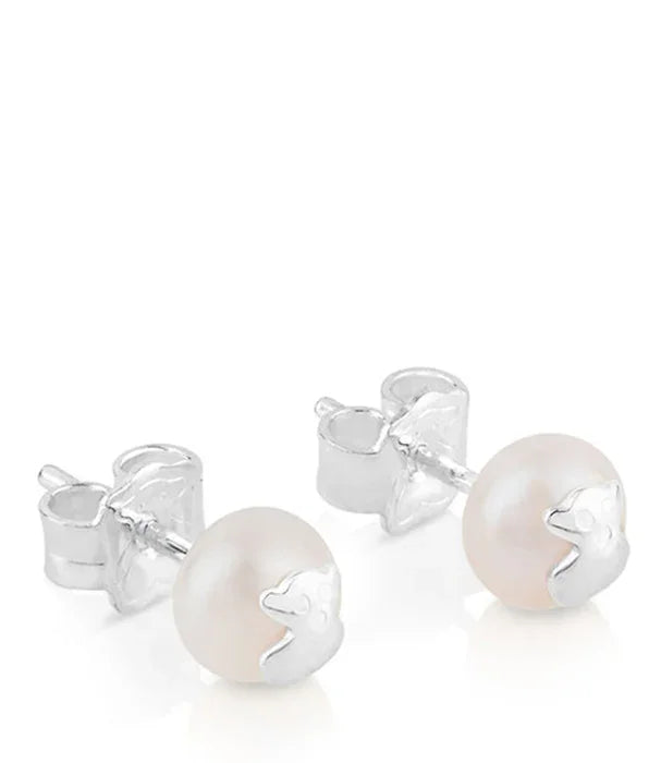 עגילי פנינה קלאסיים עם ציפוי כסף, תכשיטי נשים יוקרתיים CHOZEN