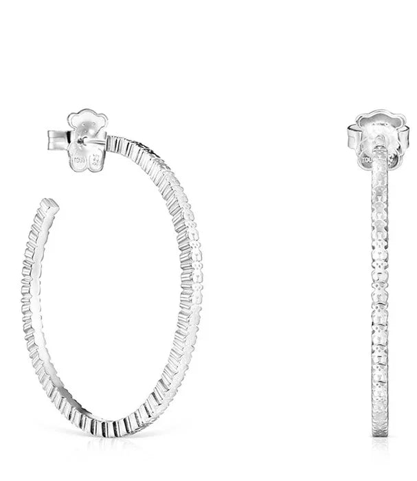 עגילי חישוק כסף מעוצבים, תכשיט יוקרתי מ-CHOZEN, מבית קבוצת אלפא