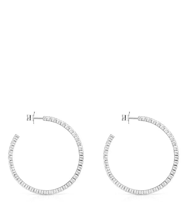 עגילי חישוק מכסף בעיצוב אלגנטי, תכשיטים יוקרתיים CHOZEN מבית קבוצת אלפא