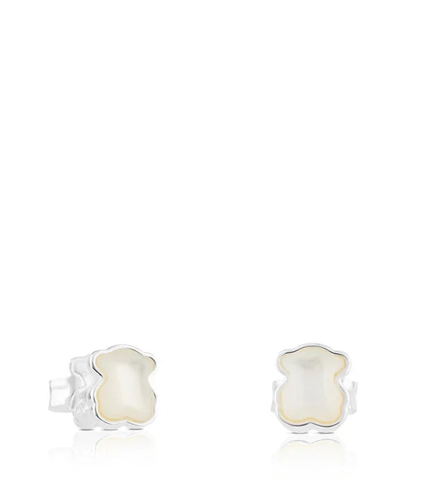 עגילי כסף בצורת דובי עם פנינה, תכשיטים יוקרתיים CHOZEN