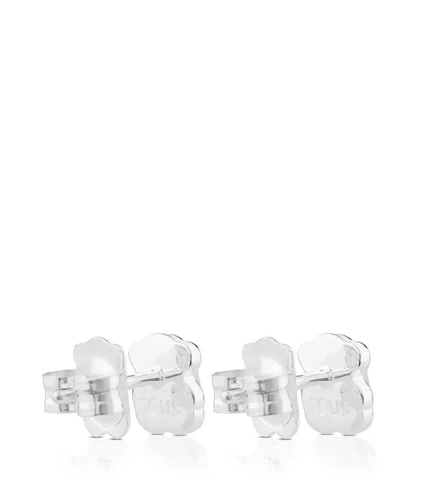 זוג עגילי כסף מעוצבים מינימליסטיים בצורת פרח, מבית CHOZEN מותגים מובילים